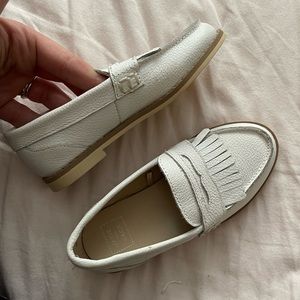 Brand new Janie and Jack white toddler loafer size 6 boat shoe flat